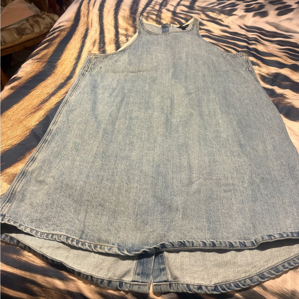 Light Blue Denim Sleeveless Dress